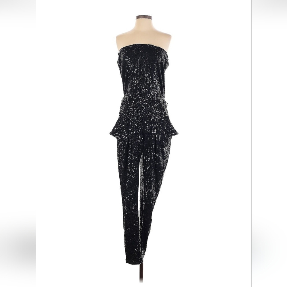 Michael Kors Sequined Strapless Jumpsuit
